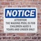 Signmission Attention The Wading Pool Is For Children, 18 in W x Rectangle, Plastic OS-2PACK-NS-P-1218-L-10223 - alternate 2